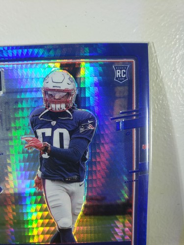 2020 Donruss Optic Kyle Dugger RC Blue Prizm Holo New England Patriots #140 - Picture 3 of 6