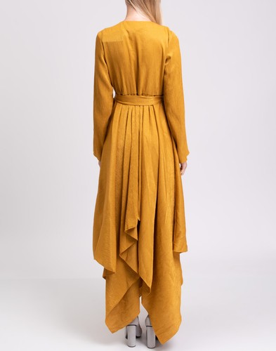 RRP€595 JUST CAVALLI Handkerchief Midi Dress IT40 US4 UK8 S Wrinkle Shimmer - Imagen 7 de 10