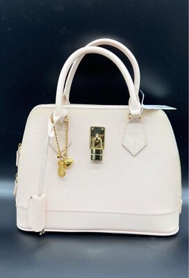 Samantha Thavasa Peach Pink Alma Bag With Gold Charms from JAPAN