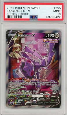 me-me-(=^・^=) 2021 Pokemon Fusion Strike 255/264 Alt Art Genesect V Full Art PSA