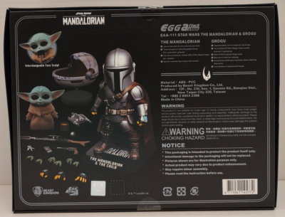 BEAST KINGDOM STAR WARS EAA-111 MANDALORIAN CHILD GROGU DUO SET