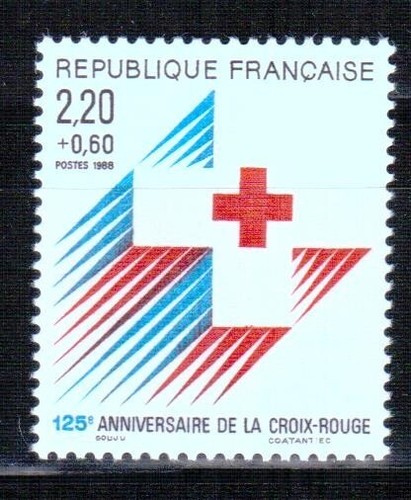 FRANCIA 1988 2692 ANIVERSARIO CRUZ ROJA