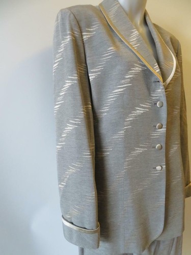 WOMENS ALBERT NIPON GRAY SKIRT SET SIZE 12* - Picture 8 of 12