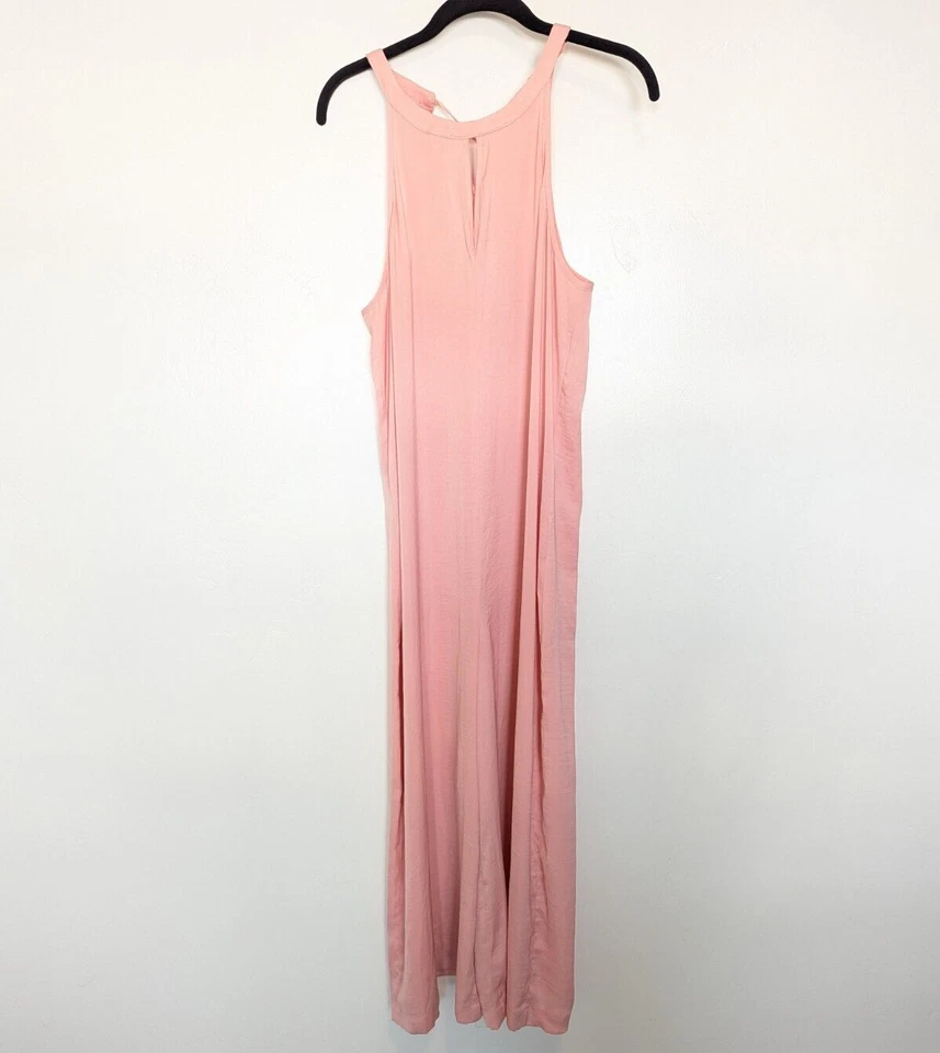 Madewell Keyhole Wide Leg Jumpsuit Womens Size M Pink Icing Silky Lightweight - Image 4 of 4