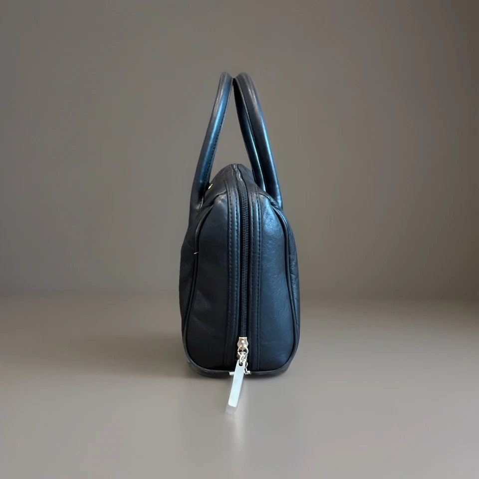 Giani Bernini Black Leather Purse Multi Compartment Handbag Double Handle Bag - Image 4 of 4