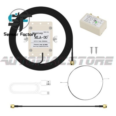 1X 100KHz-30MHz for Shortwave Radio  MLA-30+ Plus Active Loop Receiving Antenna