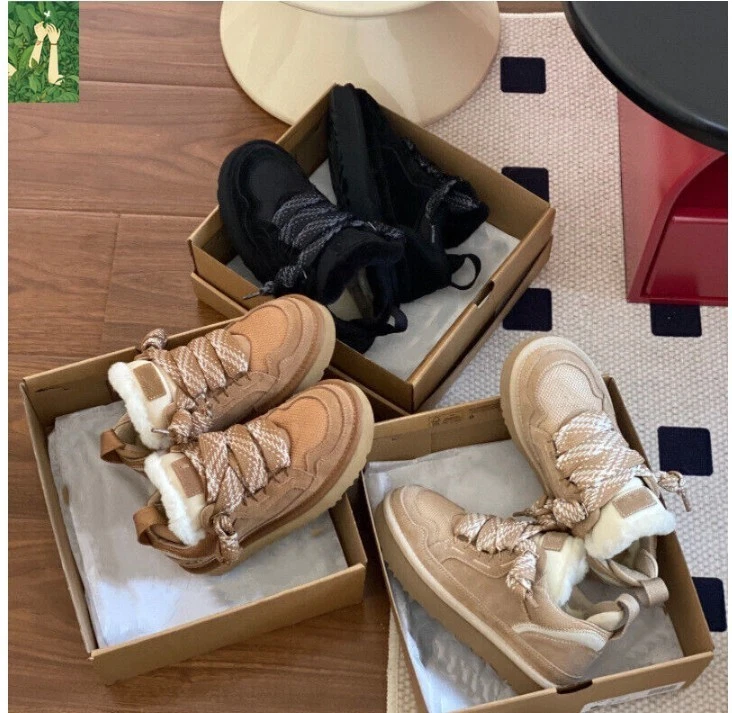 Christmas Gifts Women Gift UGG Lowmel Brown Suede Sheepskin Trainers Woman New - Image 4 of 4