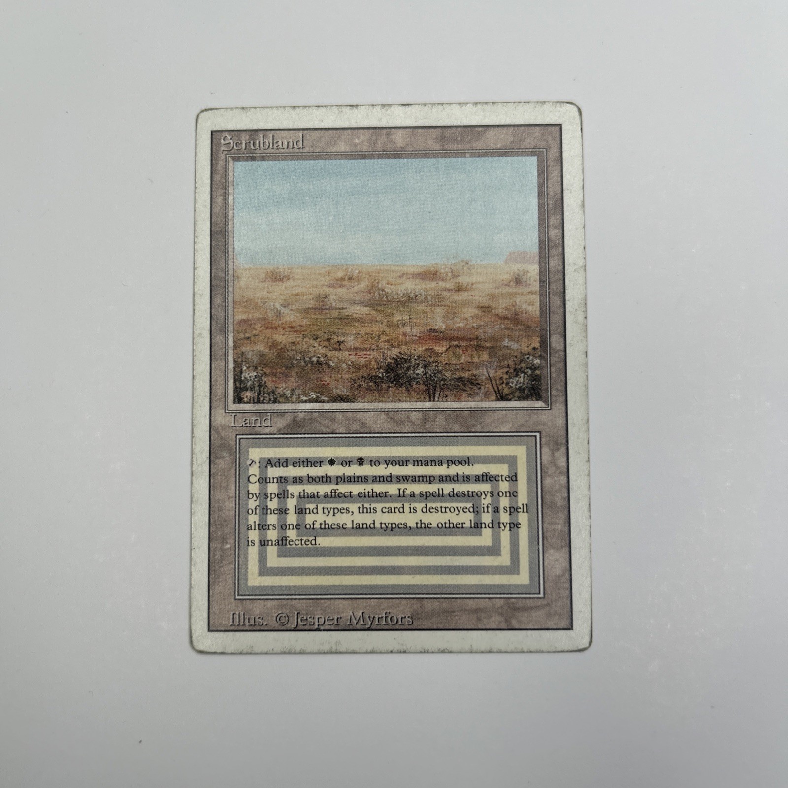 MTG Magic the Gathering Scrubland Revised Dual Land