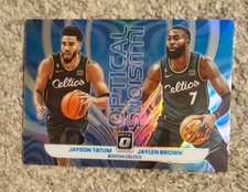 2022-23 Donruss Optic Optical Illusion Jason Tatum and Jaylen Brown Celtics #2
