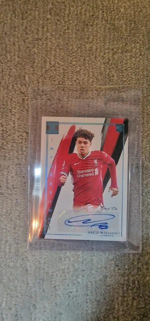 2021 Panini Impeccable Neco Williams Rookie Auto 1/1  Impressions Liverpool Card