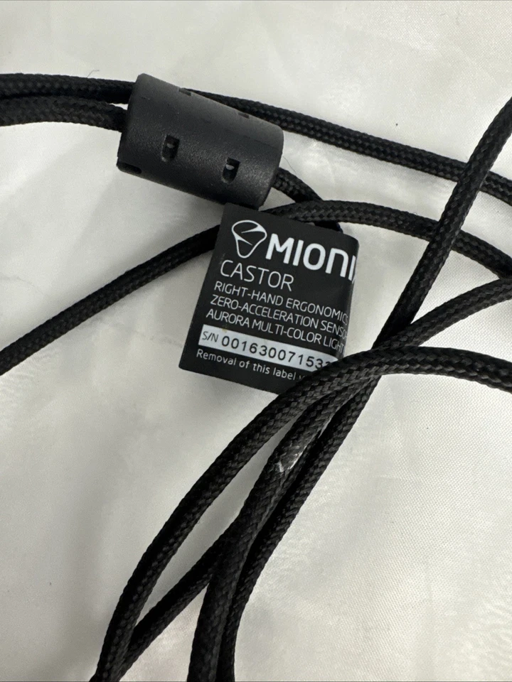 CASTOR MIONIX Gaming Mouse Customizable Ergonomic Color Changing Tested Works - Image 3 of 4