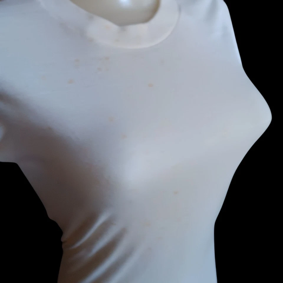 Vintage Womens Small T-Shirt Single Stitch 70's Plain White JC PENNEY Distress - Image 4 of 4