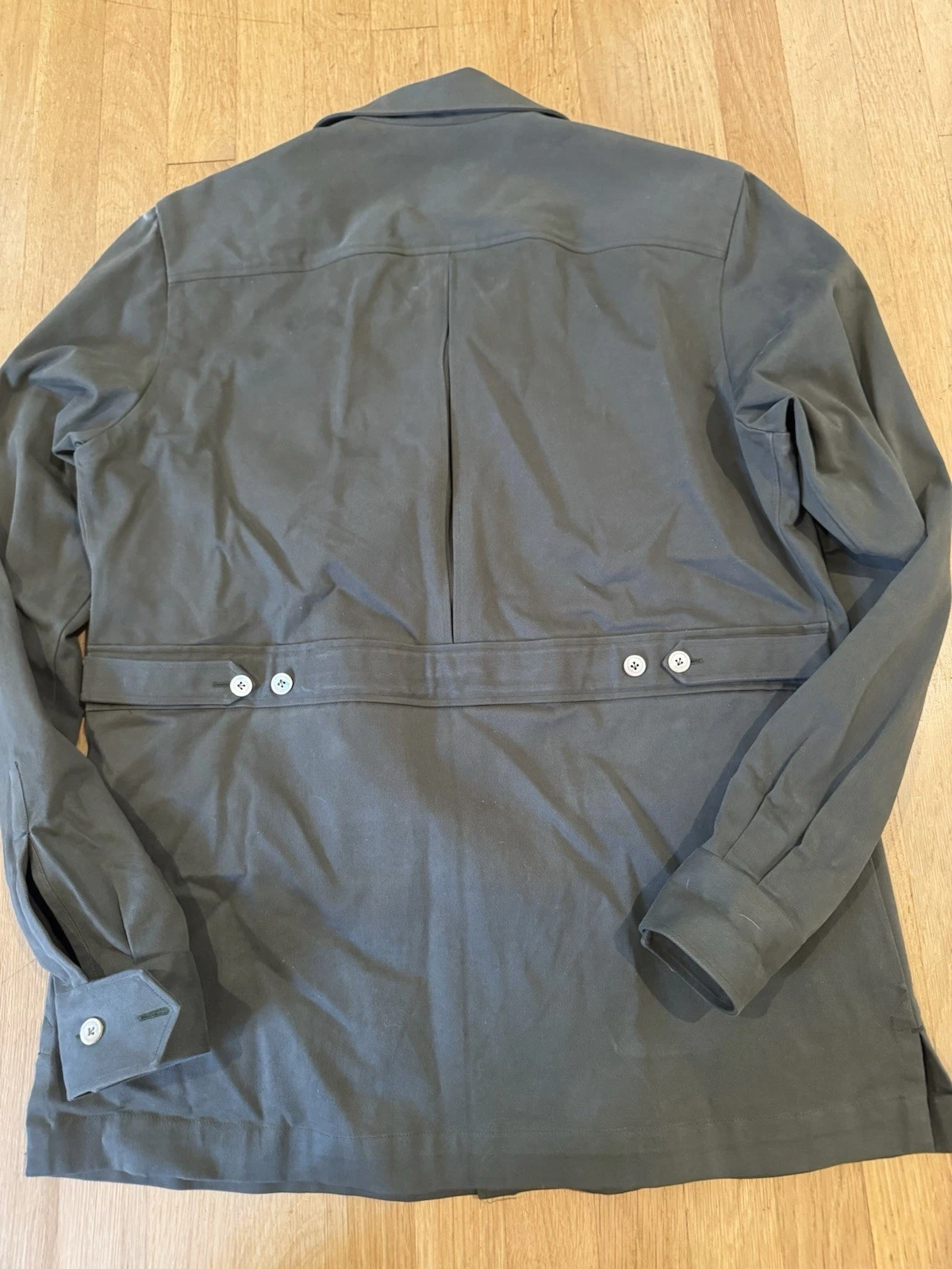 G. Inglese Men’s Dark Green Cotton Safari Jacket Size Large Made in Italy - product detail image 5