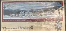 New Sealed Norman Rockwell Stockbridge Main Street Christmas 12"x36"500pc Puzzle