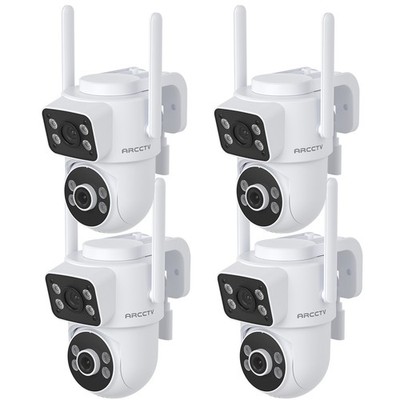 ARCCTV Security Camera Outdoor Wireless Dual Lens 4MP 360° PTZ Home Camera IP65