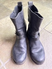 RAG BONE Moto Boots Women s Size 37 US 7 Black Leather Stud Strap Ankle Boots
