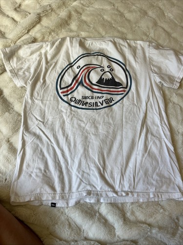 Quiksilver Kids' Boys' Youth Size Medium Classic Graphic Tee T-Shirt in White - Picture 6 of 8