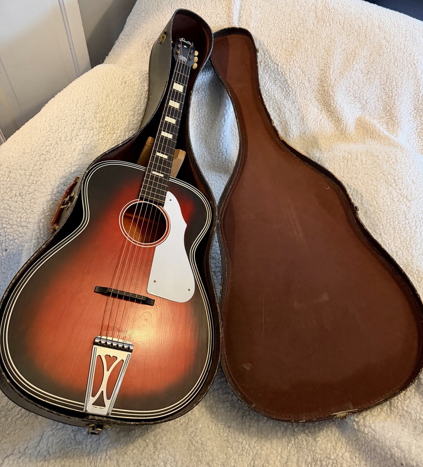 Vintage Stella FL-59 acoustic guitar made in the USA by Harmony in 1956