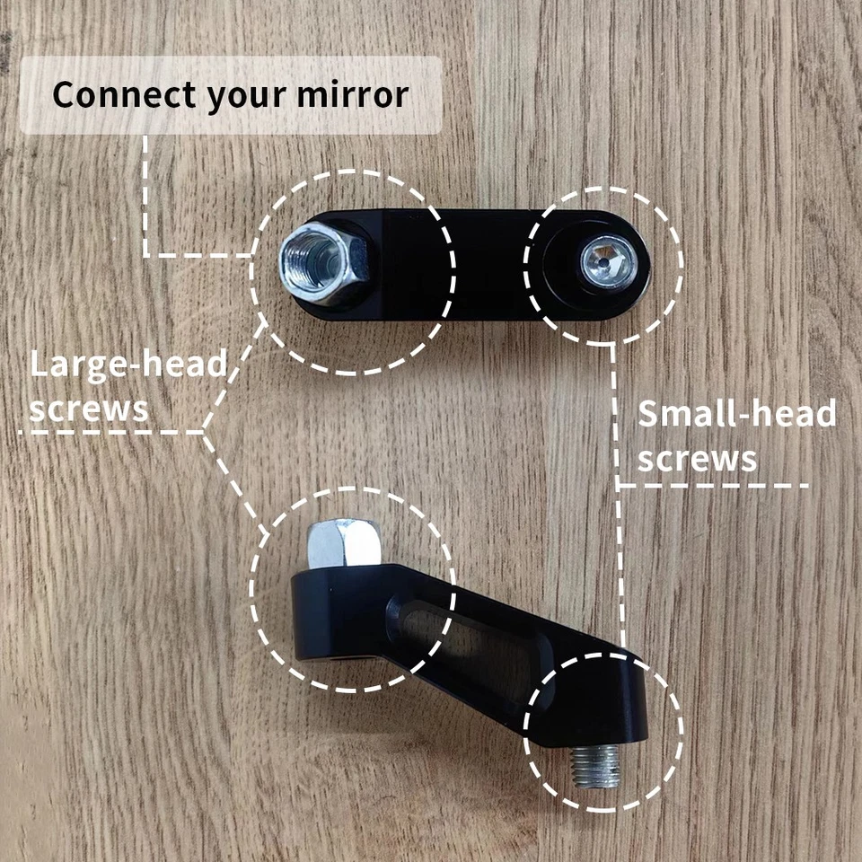 Adaptador extensor elevador de espejo para HONDA 1800 Goldwing GL1800 GL 1800 2001 - 2025 Foto 4 de 4