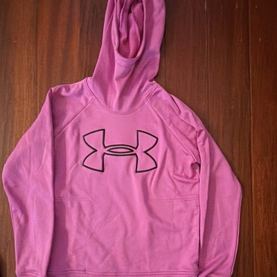 Under Armour ColdGear Women s SM Loose Fit Pullover Hoodie Pink Logo Hooded