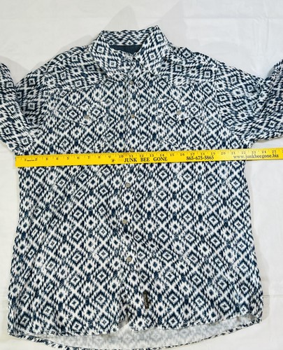 Wrangler Retro Premium Shirt Mens Large Aztec Western Pearl Snap Rodeo - Picture 4 of 5