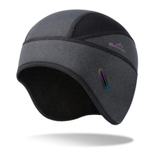 GXCROR Winter Helmet Liner Skull Cap Fleece Lined Warm Cycling Cap with Glasses