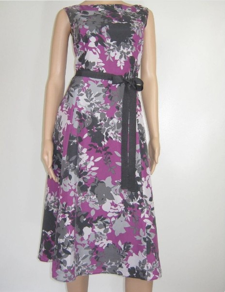 Women Laura Ashley Dress Black Silk 40 / L / 48