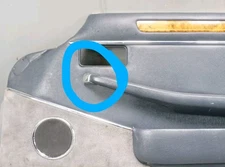 81-92 Jaguar XJS V12   Door Panel Screw Cover Jam Chrome Finish Trim Oem Used 