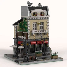 Compatible Modular Restaurant Model with Interior Building Toys Set 1446