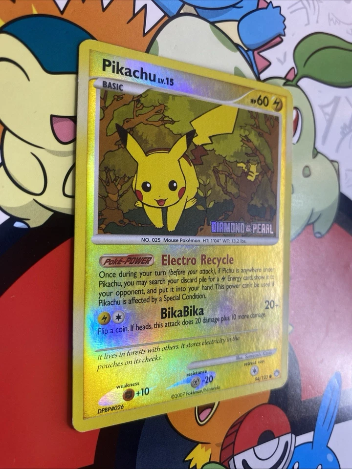 Pikachu 94/123 Common Reverse Holo - Burger King Promo Mysterious Treasures - LP - Image 2 of 4