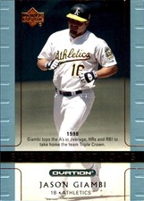Jason Giambi 2002 Upper Deck Ovation #100 Athletics FREE SHIPPING AutographDen