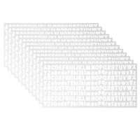 Buchstabenaufkleber 1/2 Zoll 2500 StüCk 12 Blatt Vinyl Weiß