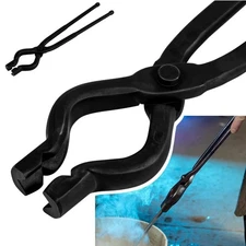 17 INCH V-BIT BOLT BLACKSMITH TONGS, WOLF JAW TONGS ASSEMBLED