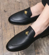 MENS HANDMADE LEATHER SHOES, FASHION LOAFERS SHOES FOR MENS, BURGUNDY