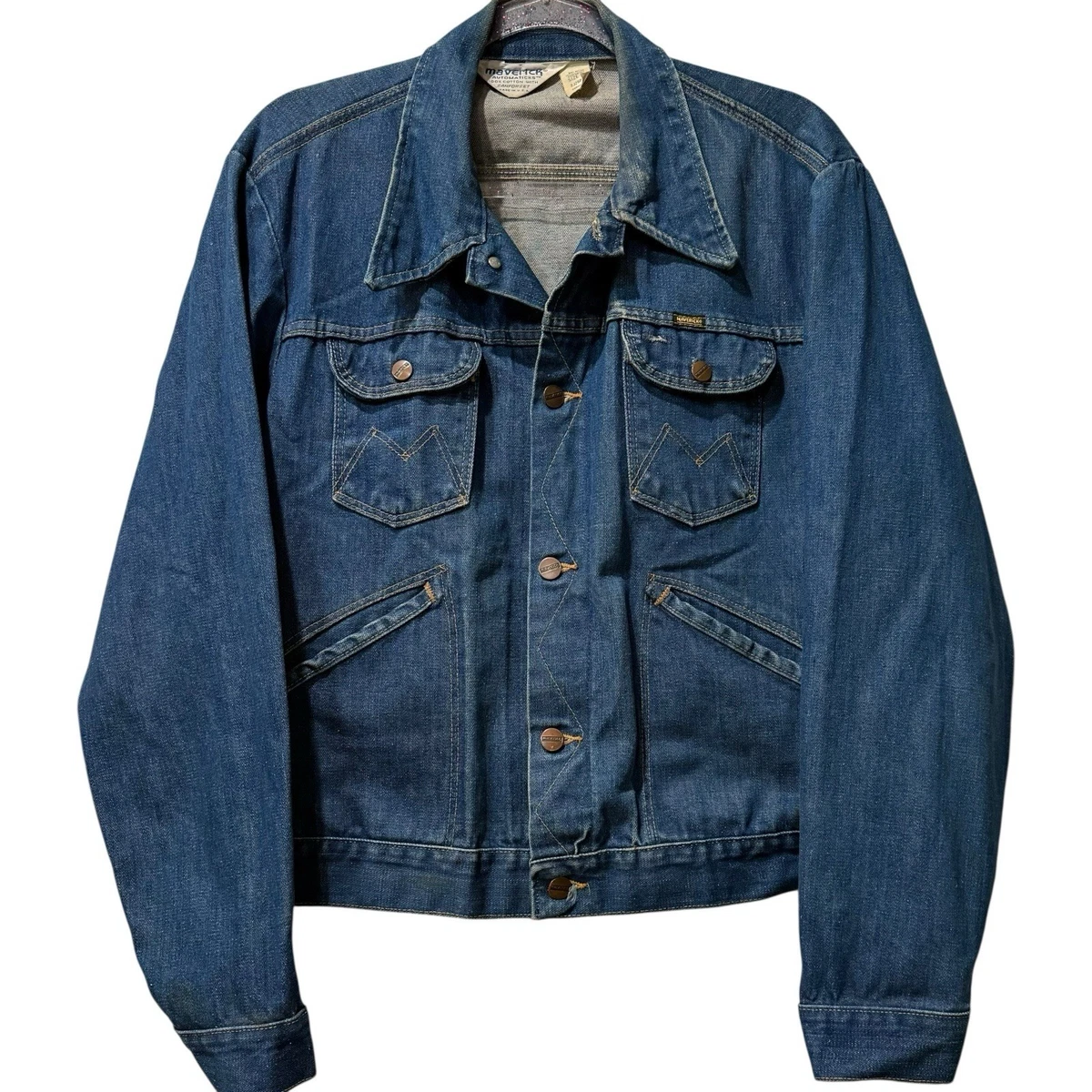 ジャケット・アウター Wrangler 70s made in USA Vintage 70s Wrangler 24MJ Womens M Denim Jacket (fits Small) Made