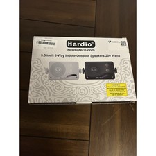 Herdio 3.5" 3-Way 200W Indoor Outdoor Speakers Waterproof Wall Mount Pair