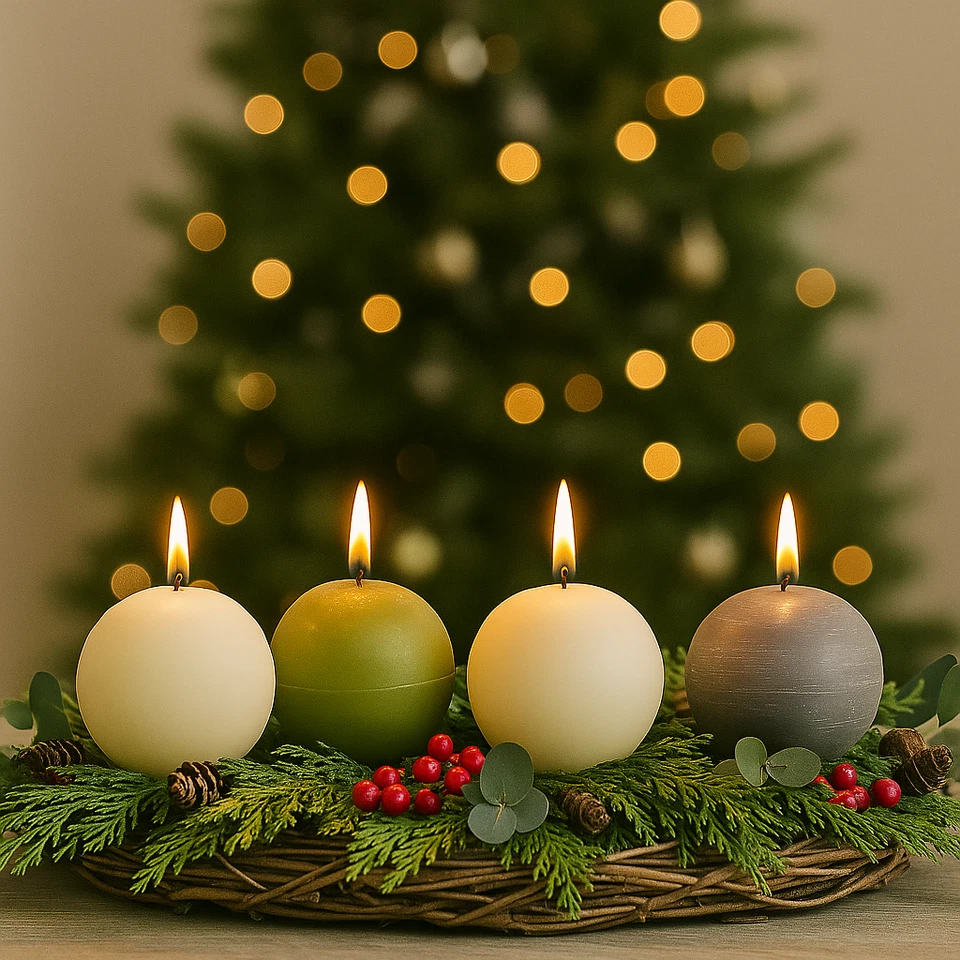 6x Rustic Kugelkerze Kerzen Wachskerze Kugel Kerze Gala versch. Farben Ø 75x77mm - Bild 3 von 4