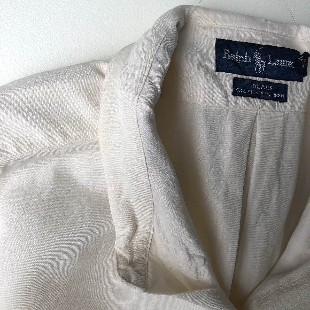 Used Ralph Lauren BLAKE long-sleeved linen button-down shirt men's size XXL thumbnail 12