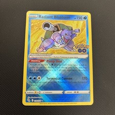 Pokemon Card Radiant Blastoise 018/078 Pokemon Go Rare Near Mint