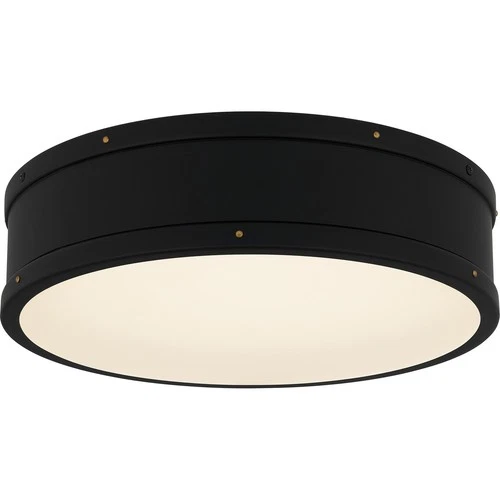 Matte Black LED Flush Mount from the Quoizel Flush Mount Collection - Picture 1 of 5