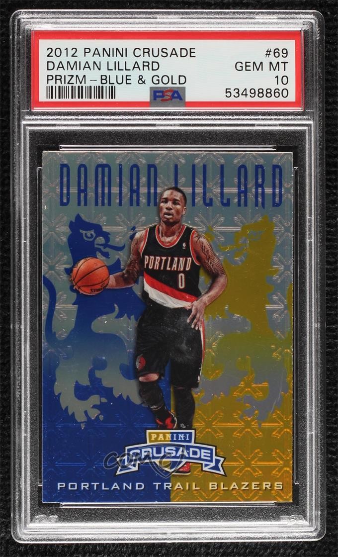 2012-13 Panini Crusade Blue Damian Lillard #69 PSA 10 GEM MT Rookie RC 15eb