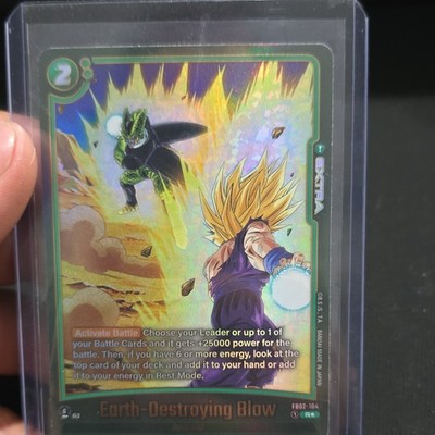 Bandai Dragon Ball Super Earth-Destroying Blow FB02-104 Rare Foil Battle Card