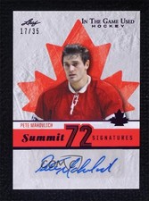 2022 Leaf ITG Used Summit '72 Signatures Purple 17/35 Pete Mahovlich Auto 11jd