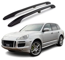 Schwarz Aluminium Dachträger Schienen Seite Stangen Passend Für porsche cayenne
