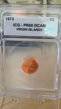 1973 Virgin Islands 1 Cent ICG PR66
