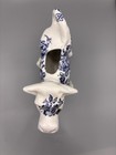 Staffordshire England Porcelain Blue Floral Cow Creamer — photo 5