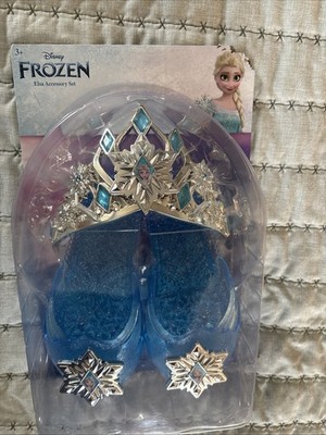 Disney Frozen Elsa Accessory Set Slippers and Tiara Adorable NWT in package