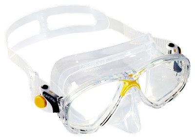 Cressi Marea Scuba Diving and Snorkeling Mask - Clear/Yellow
