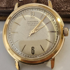 Orologio Vintage Uomo JUNGHANS "Trilastic" Cal.J84/S 1950 34mm Gold German Antik