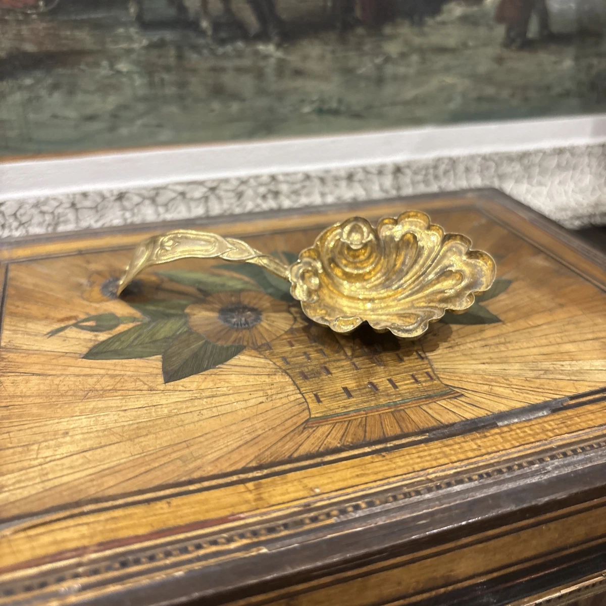 Pince à Billets Ancienne En Or - Décorée D'une Perle - Époque XIXème Siècle - Occasion